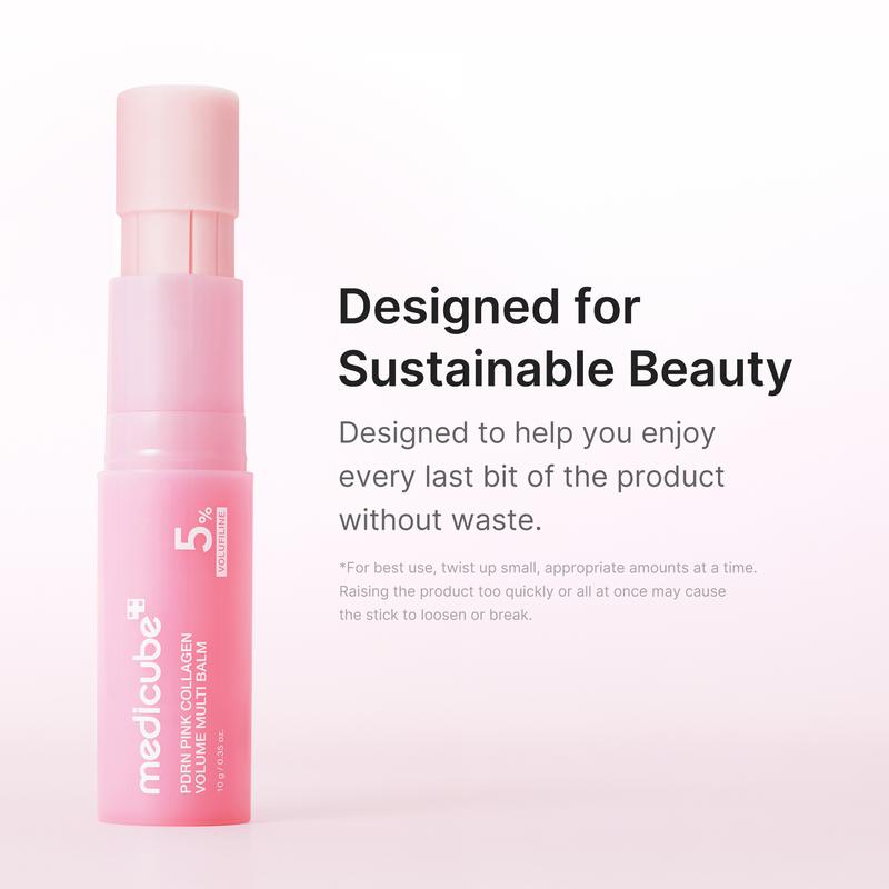 Medicube [NEW] PDRN Pink Collagen Volume Multi Balm | All In One Volufiline, PDRN, NAD Stick for Youthful-Looking, Helping Look of Fine Lines, Firming Care, Anti-Aging Care | For Under-Eyes, Neck, Forehead, Smile Lines, Lip Care | Korean Skincare